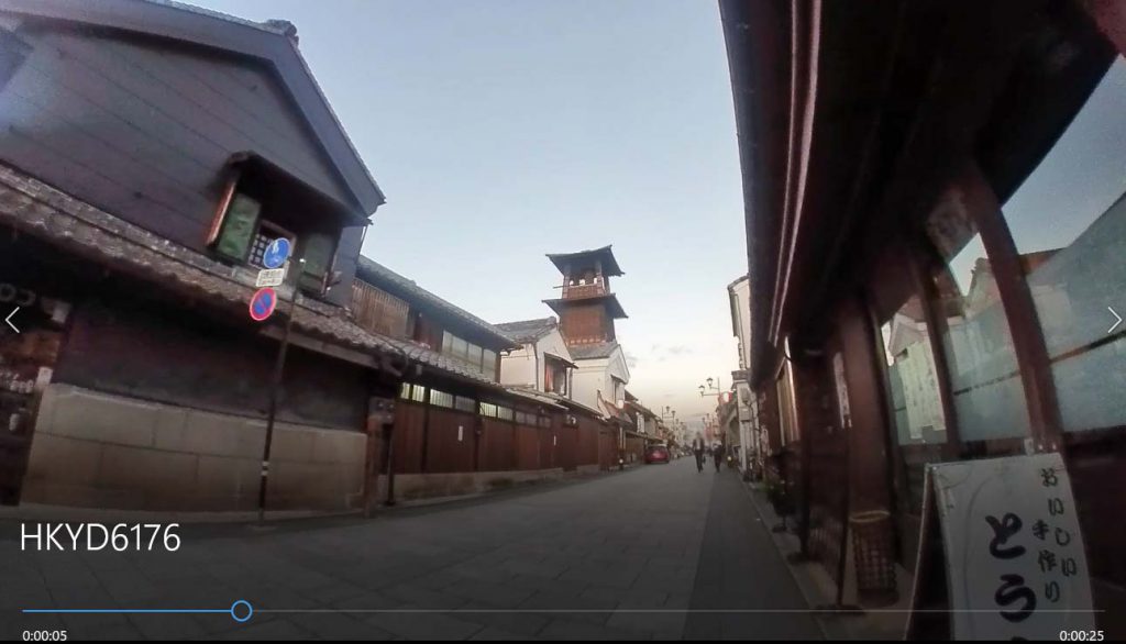 Insta360GOで撮影した動画のカット　川越の時の鐘