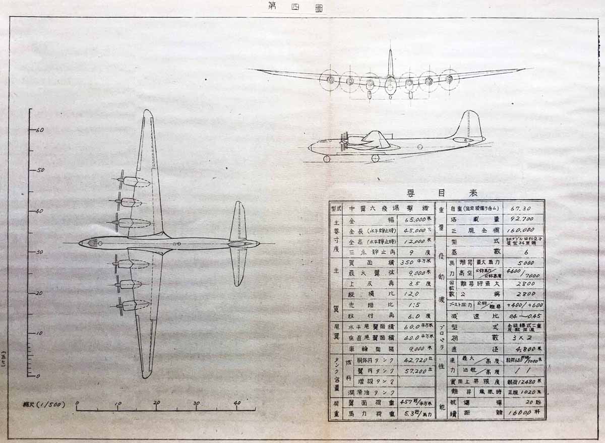 超大型爆撃機「富嶽」中翼六発爆撃機 The Nakajima  Fugaku