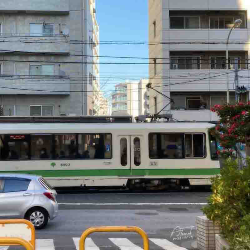 曙橋(神田川)近く 都電荒川線